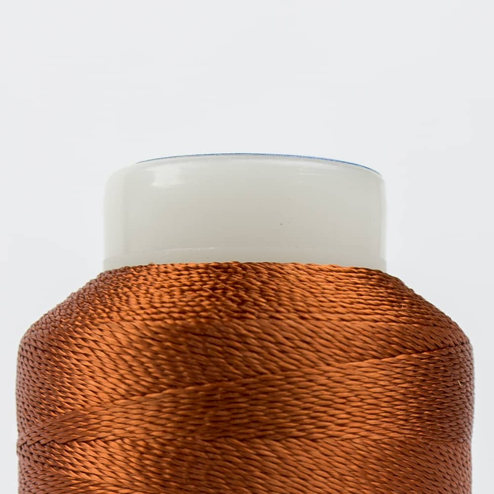 Close up of WonderFil Accent AC7123 40wt rayon thread spool