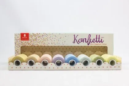 Konfetti™ 50wt cotton thread pack including 8 spools