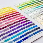 Close-up of a WonderFil color card