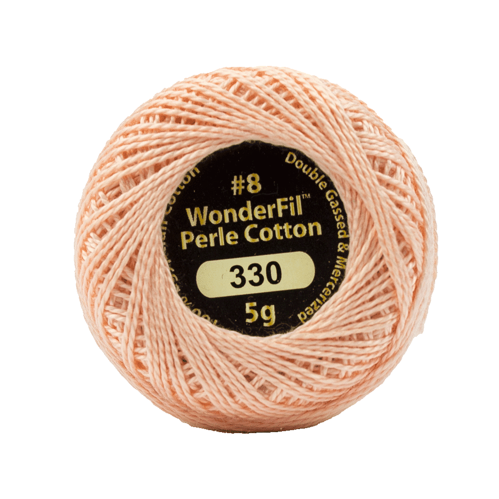 【WONDER WONDER】23FW★ [MADE] Peach Fuzz Banding L Wide Pt EL5G330 - Eleganza #8 Perle Cotton Thread Peach Fuzz