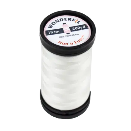 Close-up of Iron 'n Fuse, WonderFil's Fusible thread.