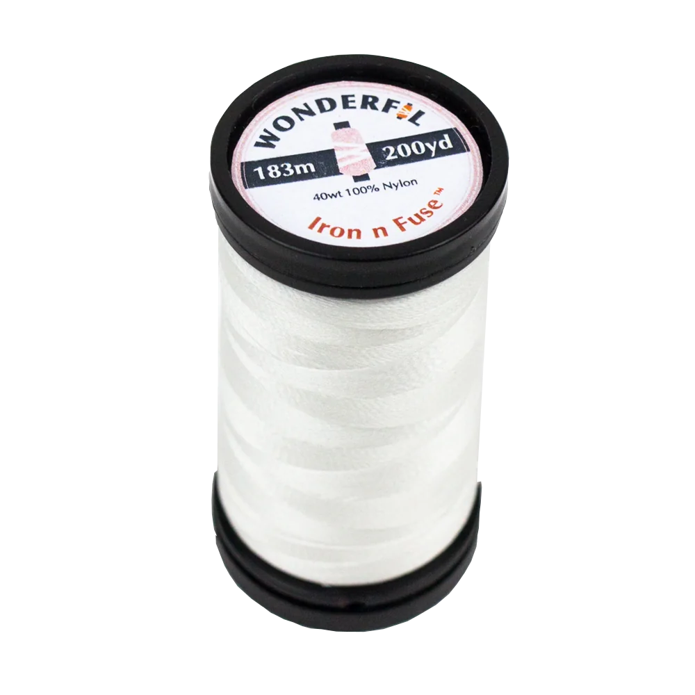 Close-up of Iron 'n Fuse, WonderFil's Fusible thread.