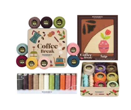 Close-up of the BOM 2025 Wool bundle