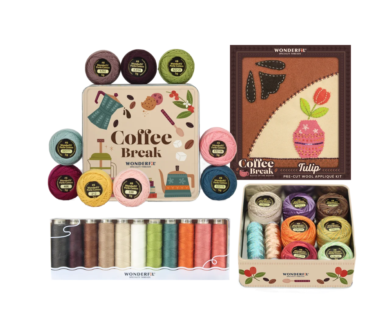 Close-up of the BOM 2025 Wool bundle