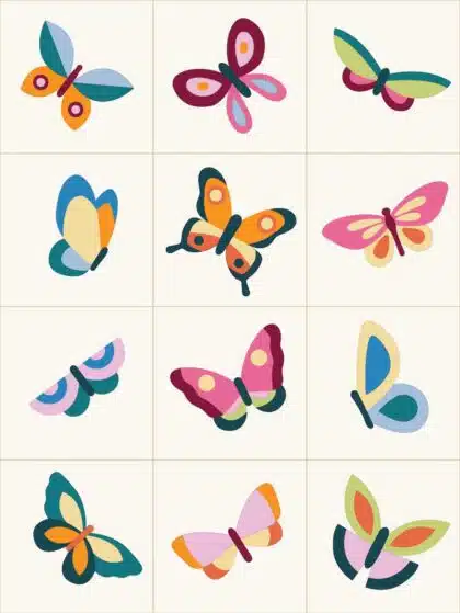 Butterfly Sanctuary (BOM 2026) Pre-Cut Wool Blocks