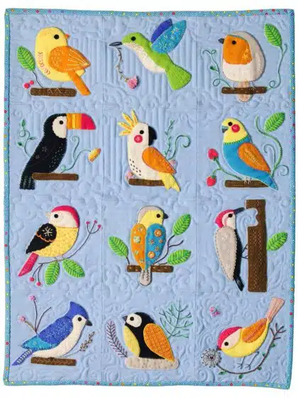 Bird Watcher Block of the Month Patterns (Wool Appliqué)