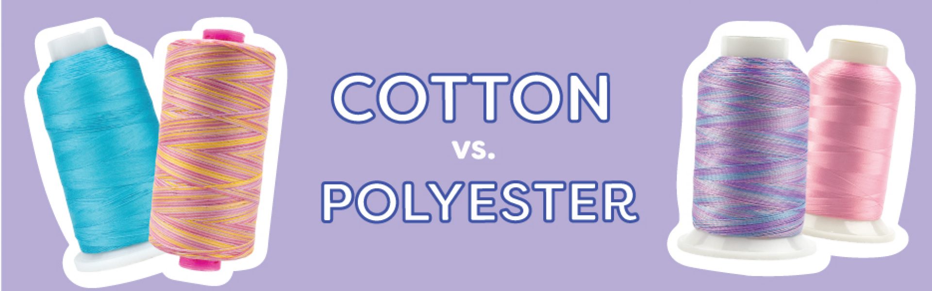 an image of cotton and polyester threads meant for quilting