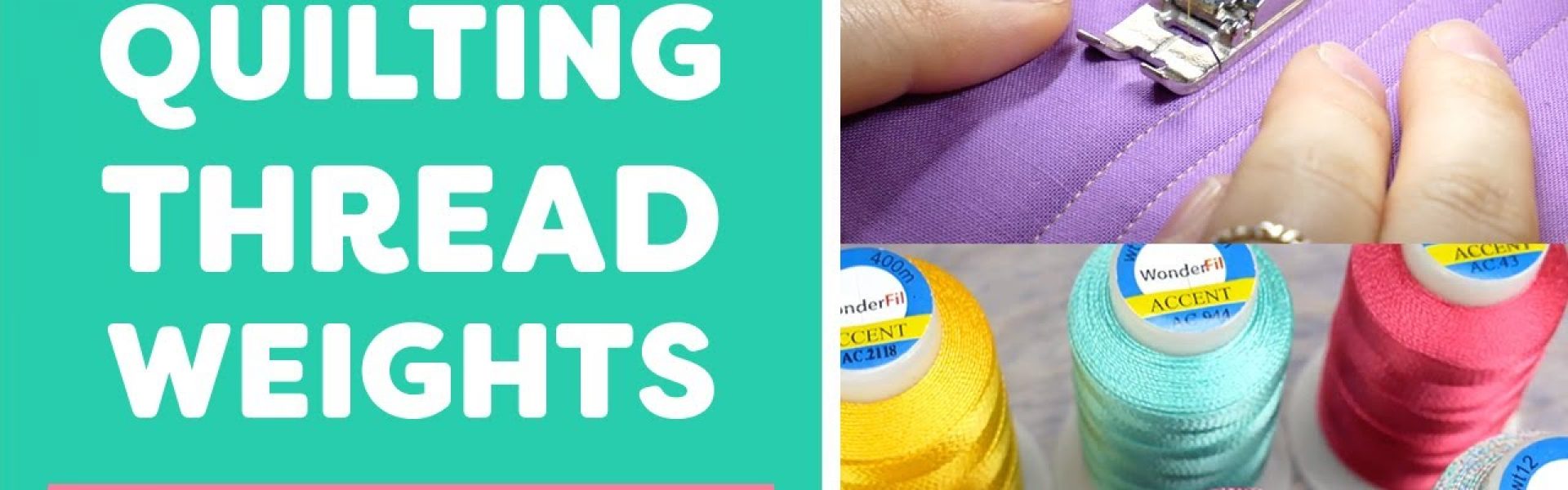 Comparing quilting thread weights, 100wt vs 40wt vs 12wt