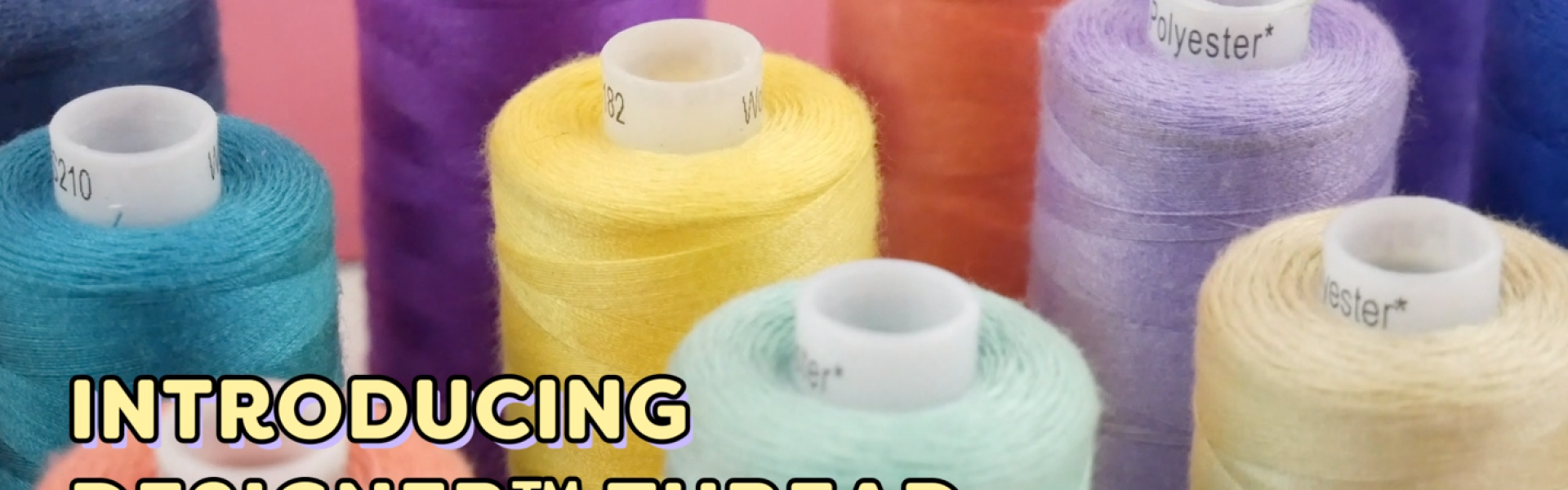 A photo of Designer 40wt all-purpose polyester sewing thread.